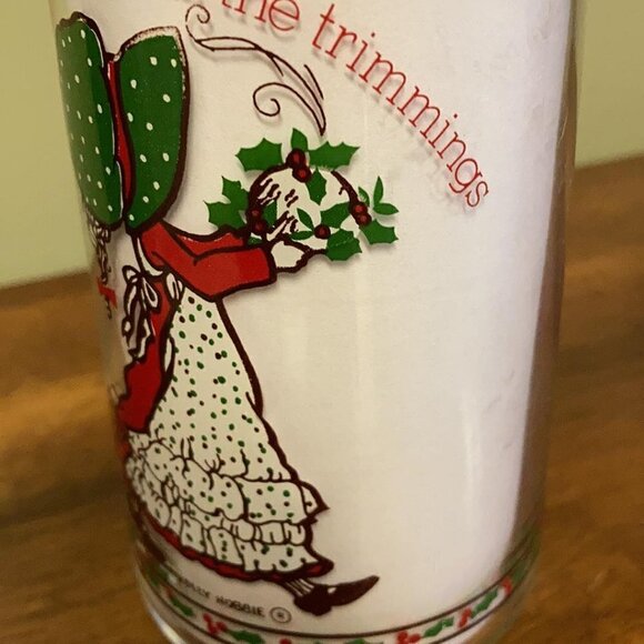 Vintage Holly Hobbie Coke Christmas Glass Cat Christmas - Picture 5 of 9